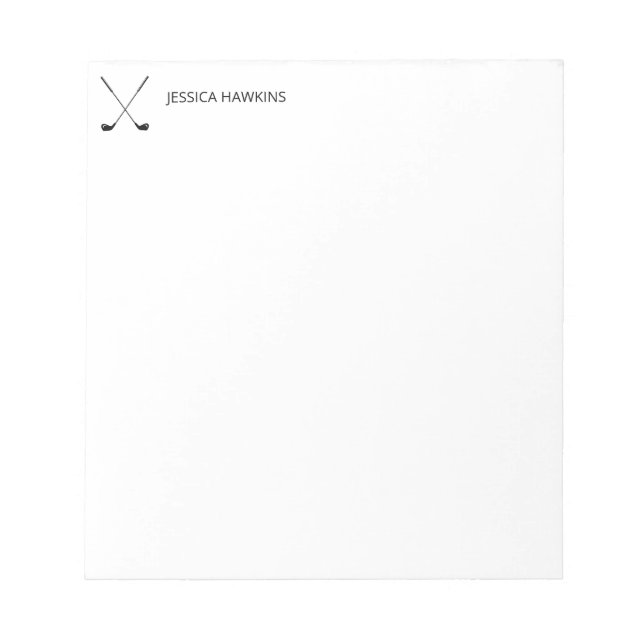 Bloco De Notas Folha de Golfe Simples Folha Pessoal Papel de Cart (Frente)