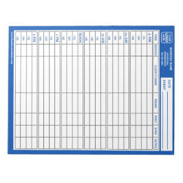 Bloco De Notas Folha de Inscrição do Serviço de Demonstração de C