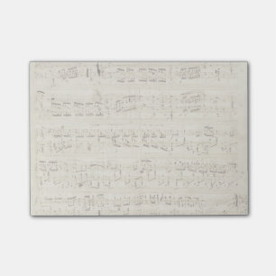 Bloco De Notas Folha de música em pergaminho manuscrita a tinta