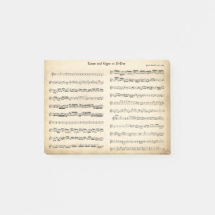 Bloco De Notas Folha de música Pachelbel Kanon und Gigue em D Du