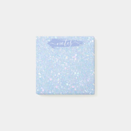 Bloco De Notas Folha de Nota da Glitter Azul Periwinkle