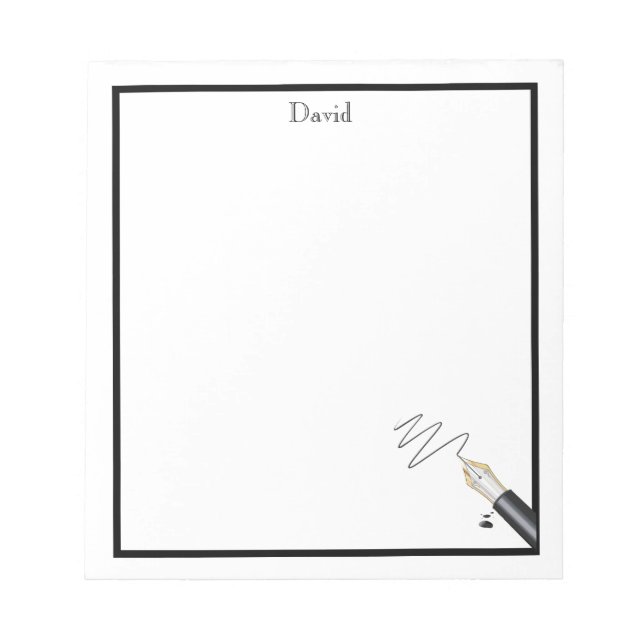 Bloco De Notas Folha de Nota de Caneta Monograma (Frente)