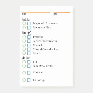 Bloco De Notas Folha de Notas Clínicas e Lembretes