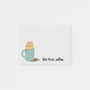Bloco De Notas Folha de notas de café de gato