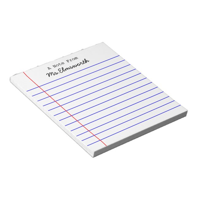 Bloco De Notas Folha de Notas de Papel Escolar Personalizado - Pr (Inclinado)