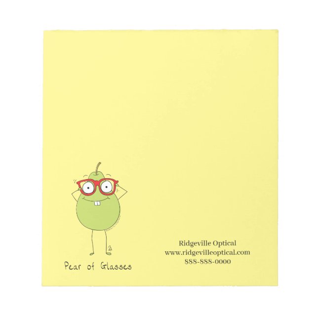 Bloco De Notas Folha de Notas Personalizada para o Gabinete de Mé (Frente)