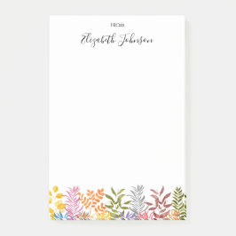 Bloco De Notas Folha de outono de Watercolor