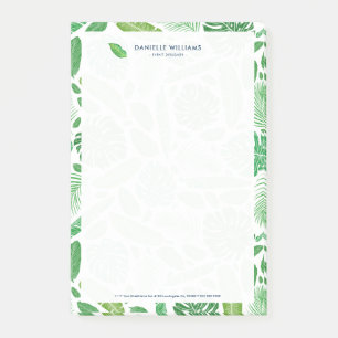 Bloco De Notas Folha tropical verde