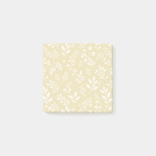 Bloco De Notas Folhagem de Outono Neutra - Trigo Dourado (Frente)