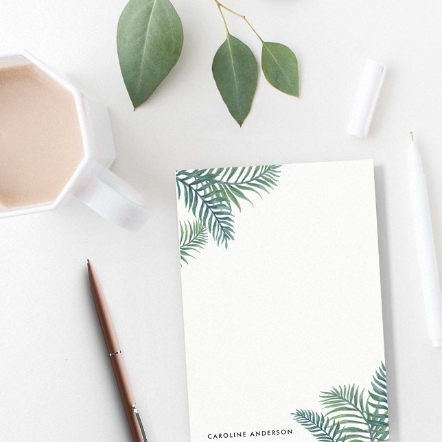 Bloco De Notas Folhagem tropical personalizada (Criador carregado)