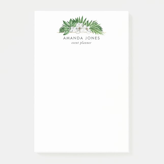 Bloco De Notas Folhagem Tropical Verde (Frente)
