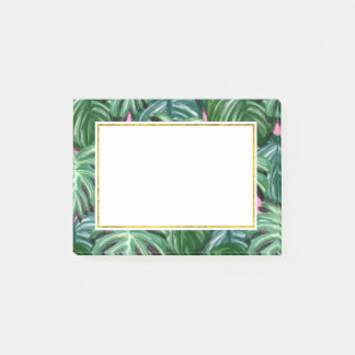 Bloco De Notas Folhagem tropical Verde e Lush