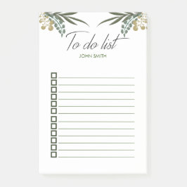 Bloco De Notas Folhas Botânicas Modernas de Aquarela Personalizad