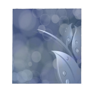 Bloco De Notas Folhas de Bokeh Azul