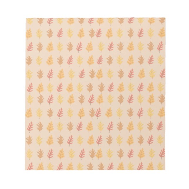 Bloco De Notas Folhas de Carvalho de Queda (Frente)