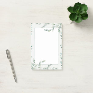 Bloco De Notas Folhas de Cinza Azul Elegante Modernas