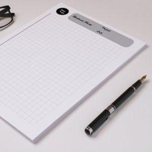 Bloco De Notas Folhas de Gráfico de Engenharia de Cinzas de Papel