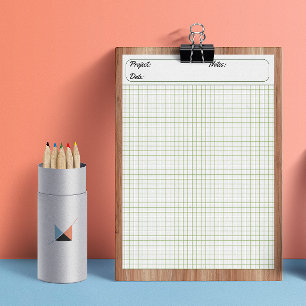 Bloco De Notas Folhas de Gráficos de Engenharia em Papel de Grade