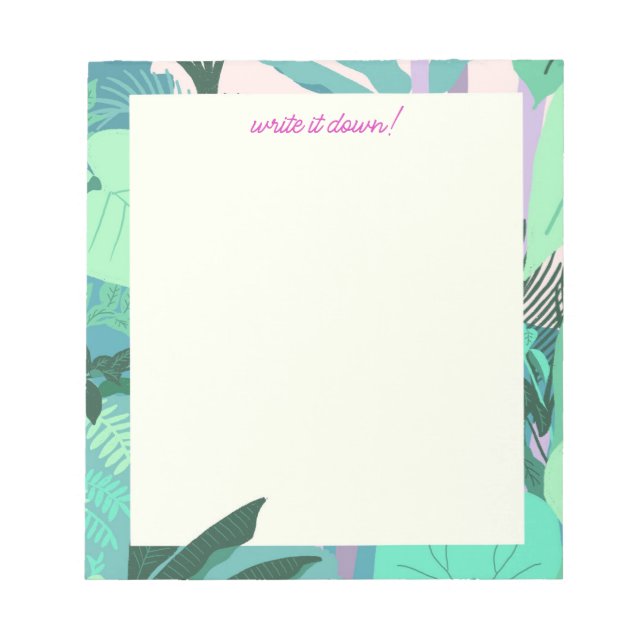 Bloco De Notas Folhas de Juntas Tropicais Vibrantes - Notepad (Frente)