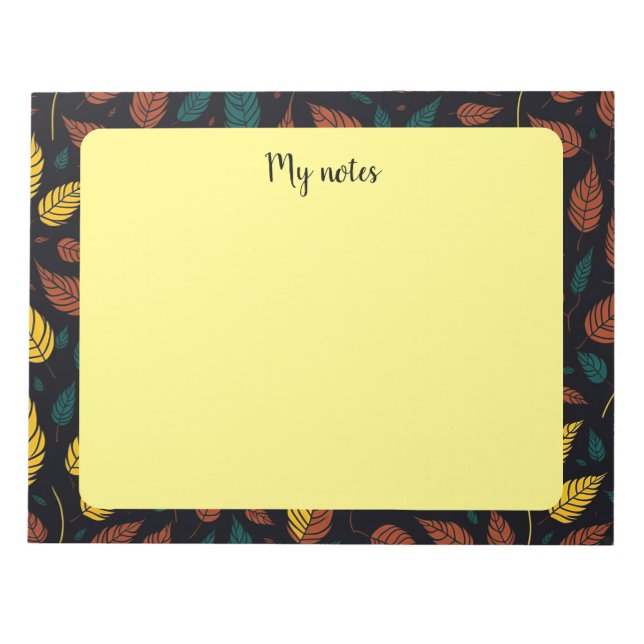 Bloco De Notas Folhas de outono (Frente)