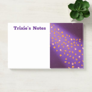 Bloco De Notas Folhas de outono ao luar rosas abstratas