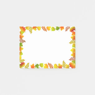 Bloco De Notas Folhas de outono em branco