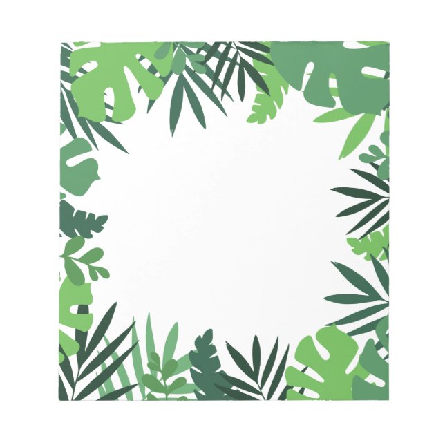 Bloco De Notas Folhas de palma ecológicas, folhagem tropical da s (Frente)