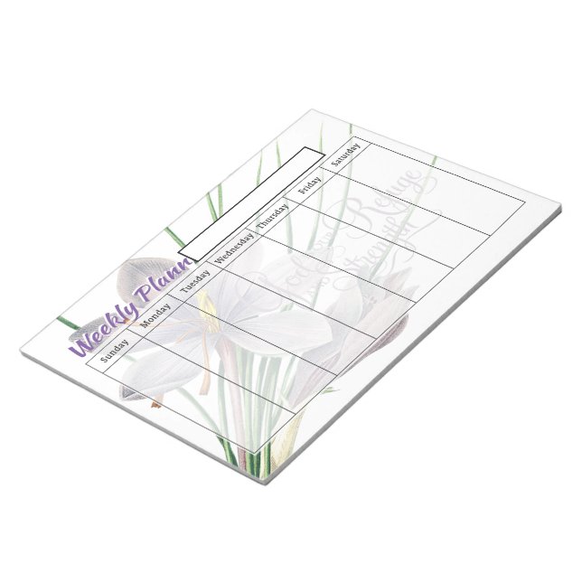 Bloco De Notas Folhas de planejador semanal Refúgio (Inclinado)