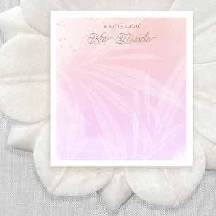 Bloco De Notas Folhas de Plantas bonito de Aquarela Rosa