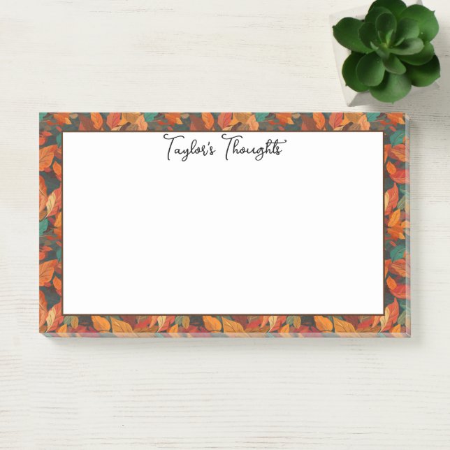 Bloco De Notas Folhas de queda coloridas (Escritótio)