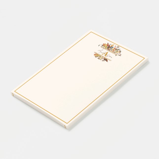 Bloco De Notas Folhas do outono personalizadas (Inclinado)