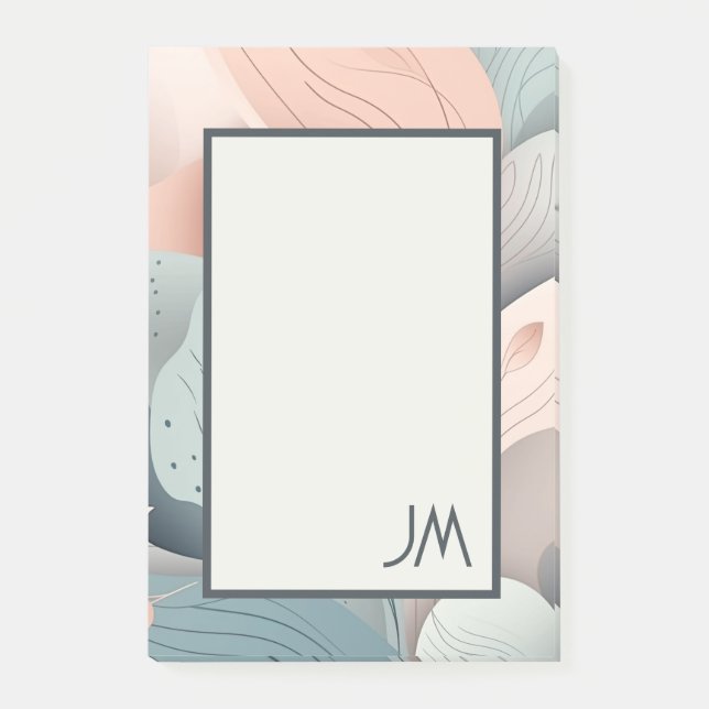 Bloco De Notas Folhas elegantes de design (Frente)