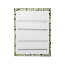 Bloco De Notas Folhas Práticas de Escrita Manual Rustic Sage Gree