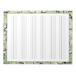 Bloco De Notas Folhas Práticas de Escrita Manual Rustic Sage Gree