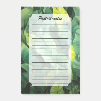 Bloco De Notas Folhas Tropicais Botânica Abstrata Selva Natureza