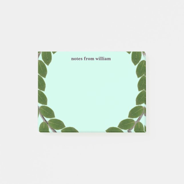 Bloco De Notas Folheto Verde Personalizado (Frente)