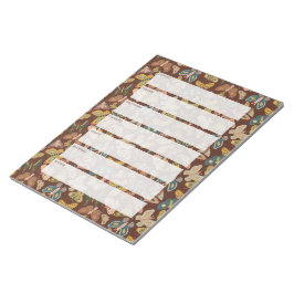 Bloco De Notas Folk Art Moths, Butterflies Weekly Planner