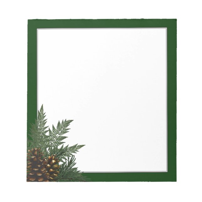 Bloco de notas Forest Pine & Ferns (Frente)