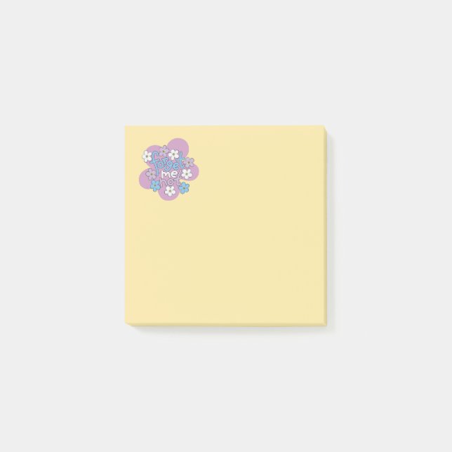 Bloco De Notas Forget-Me-Nots and Message on Vibrant Floral Motif (Frente)