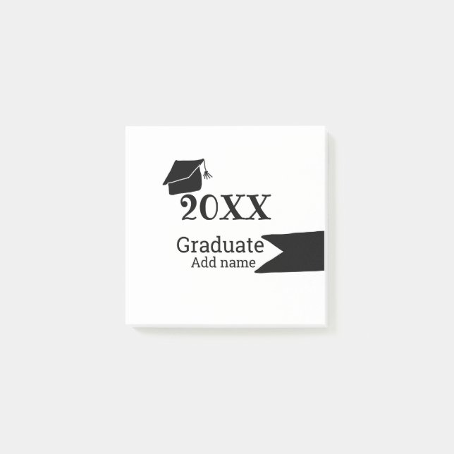 Bloco De Notas Formando 20XX graduação que é simples e moderno (Frente)