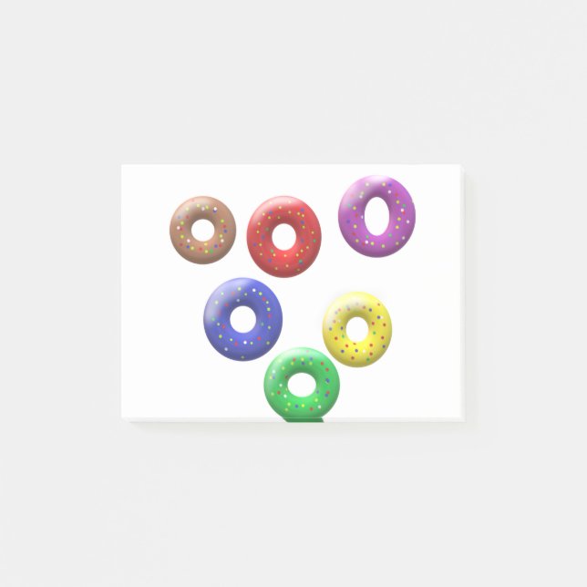 Bloco De Notas Formas de donut manchadas e excêntricas (Frente)