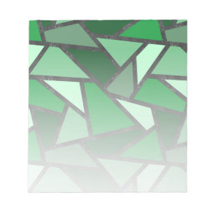 Bloco De Notas Formas de vidro coloração verde