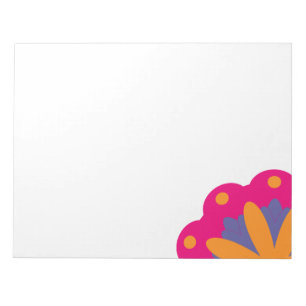Bloco De Notas formas florais coloridas