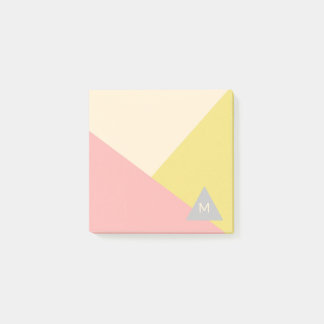 Bloco De Notas Formas Geométricas em Cores Pastel Monogramadas