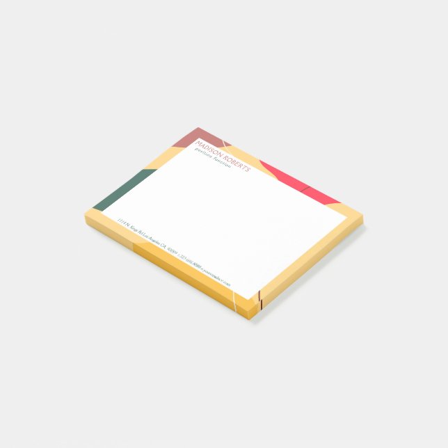 Bloco De Notas Formas orgânicas abstrato coloridas (Inclinado)