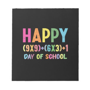 Bloco De Notas Fórmula Matemática 100 Dias De Escola Professor De