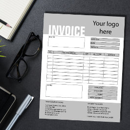 Bloco De Notas Formulário de Fatura Cota de Negócios Adicionar Lo