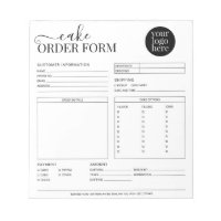Formulário de Pedido Branco para Folha de Cupcake 