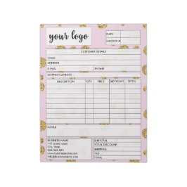 Bloco De Notas Formulário de Vendas Comerciais de NFFs Recebiment