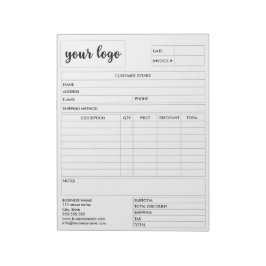 Bloco De Notas Formulário de Vendas Comerciais de NFFs Recebiment